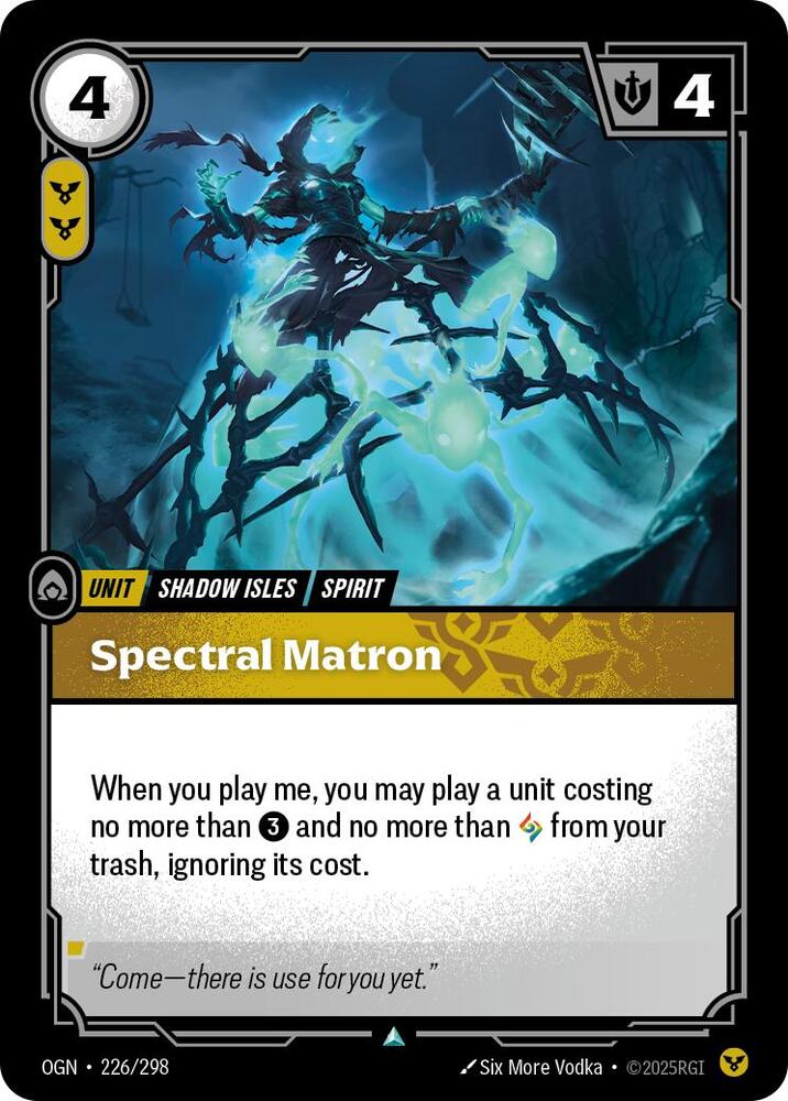 Riftbound: League of Legends Trading Card Game Origins Spectral Matron #226 Uncommon Near Mint