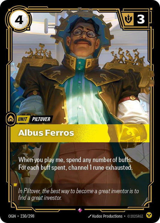Riftbound: League of Legends Trading Card Game Origins Albus Ferros #230 Rare Near Mint Foil