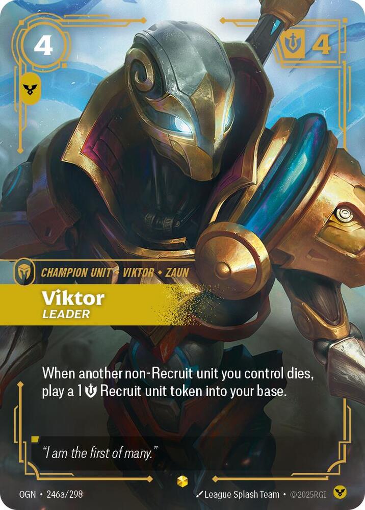 Riftbound: League of Legends Trading Card Game Origins Viktor - Leader (Alternate Art) 246a/298 Alternate Art