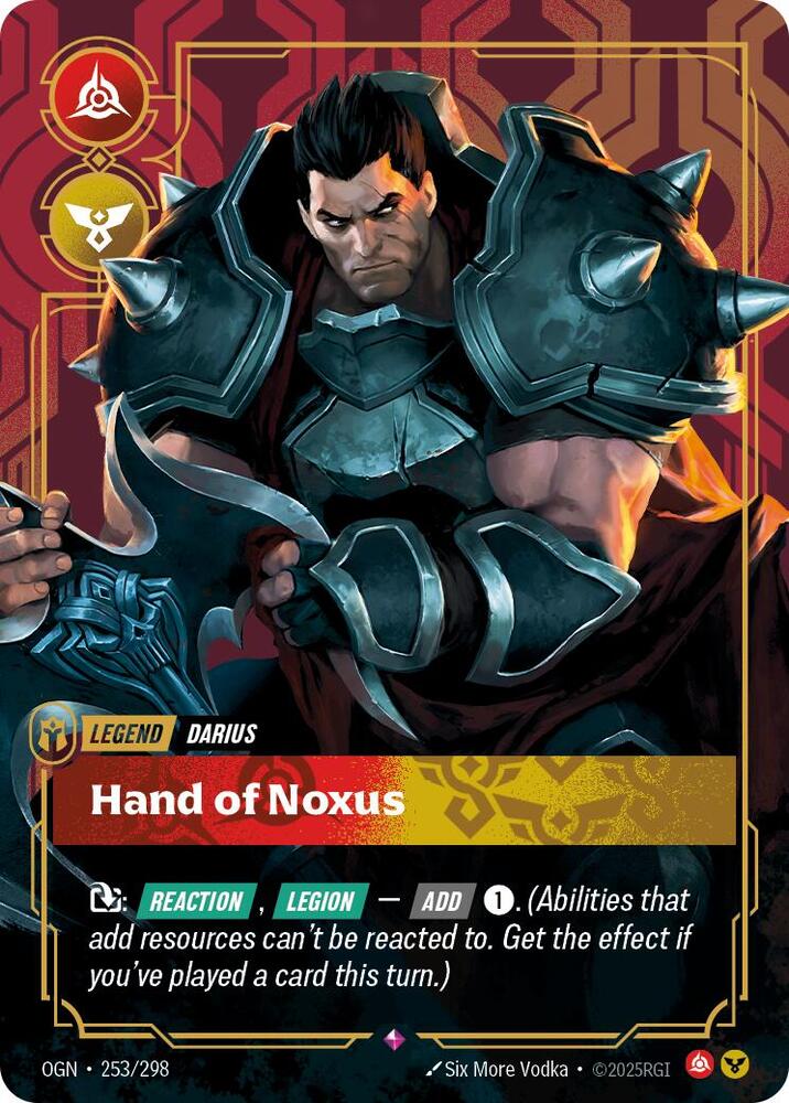Riftbound: League of Legends Trading Card Game Origins Darius - Hand of Noxus 253/298 Rare