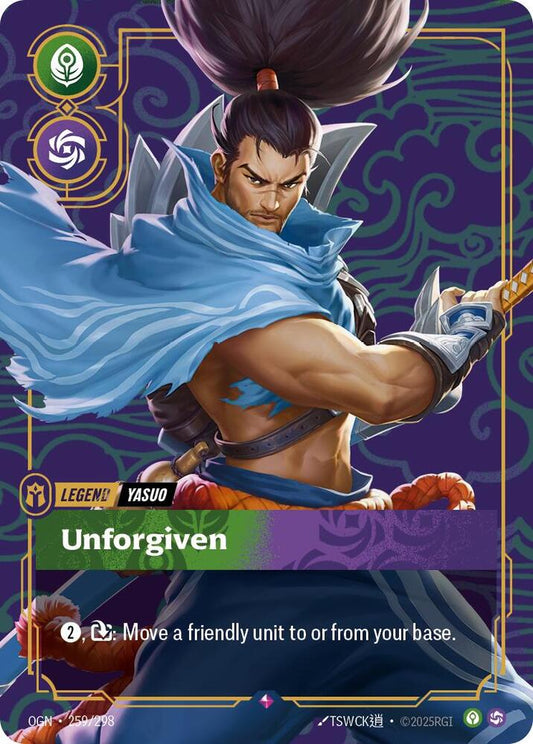 Riftbound: League of Legends Trading Card Game Origins Yasuo - Unforgiven #259 Rare Near Mint Foil