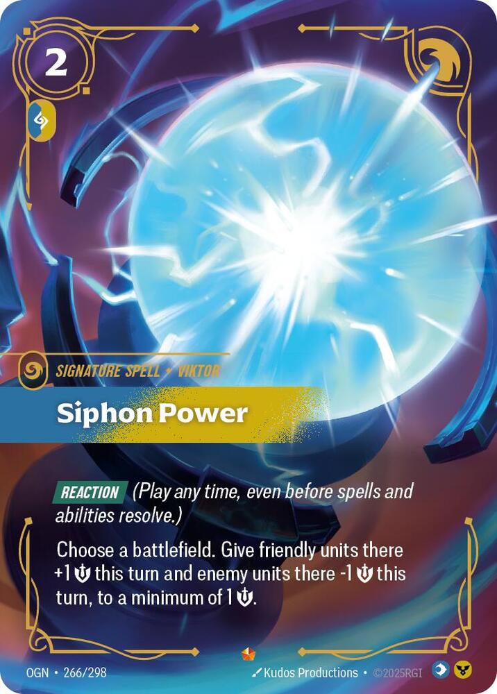 Riftbound: League of Legends Trading Card Game Origins Siphon Power #266 Epic Near Mint Foil