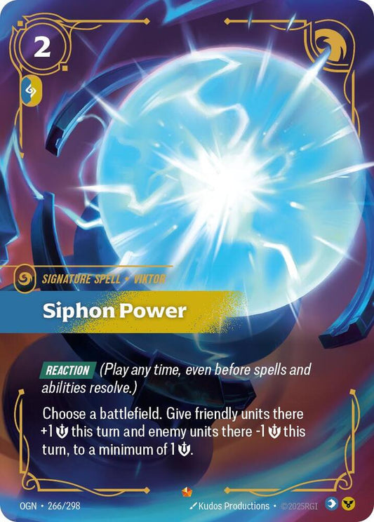 Riftbound: League of Legends Trading Card Game Origins Siphon Power #266 Epic Near Mint Foil