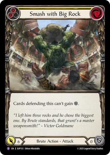 Flesh and Blood TCG Super Slam Smash with Big Rock SUP133 Super Rare