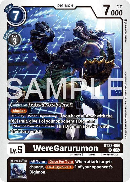 Digimon TCG Hackers' Slumber WereGarurumon BT23-056 C Common