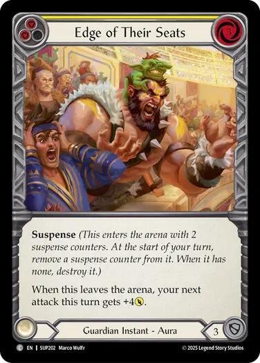 Flesh & Blood TCG Super Slam Edge of Their Seats (Yellow) SUP202 Common Near Mint