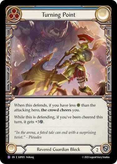 Flesh & Blood TCG Super Slam Turning Point SUP015 Super Rare Near Mint Rainbow Foil