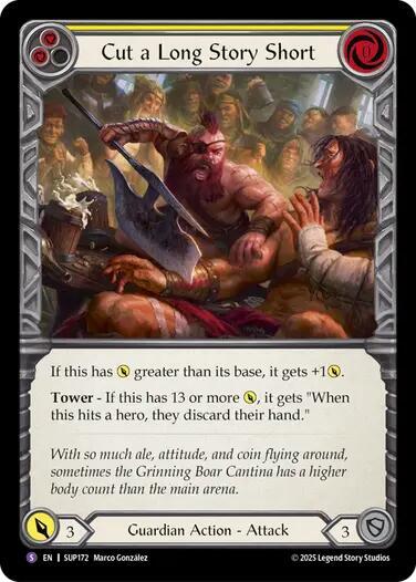 Flesh and Blood TCG Super Slam Cut a Long Story Short SUP172 Super Rare
