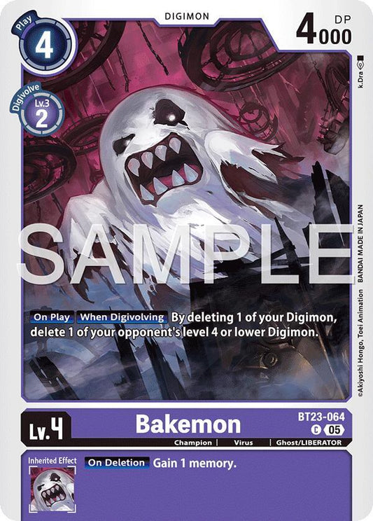 Digimon TCG Hackers' Slumber Bakemon BT23-064 C Common