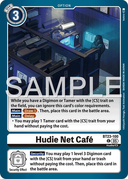 Digimon TCG Hackers' Slumber Hudie Net Cafe BT23-100 C Common