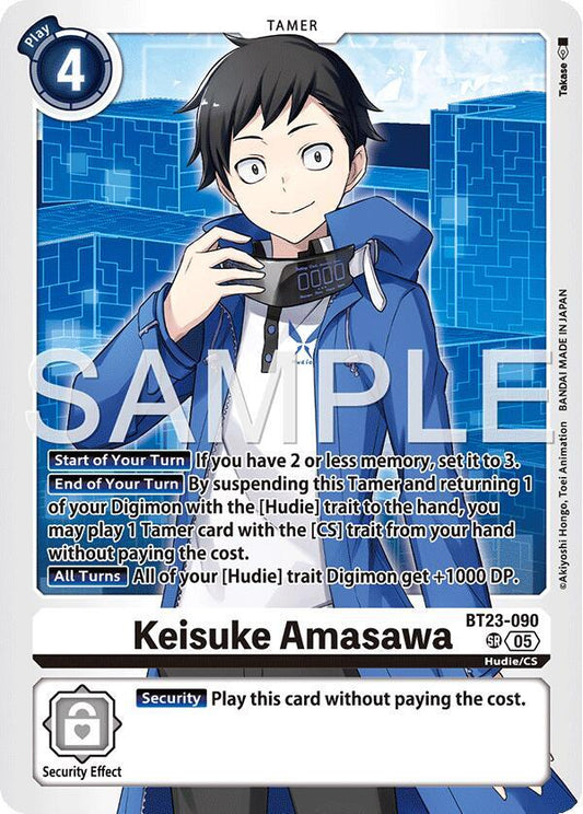 Digimon TCG Hackers' Slumber Keisuke Amasawa BT23-090 SR Super Rare