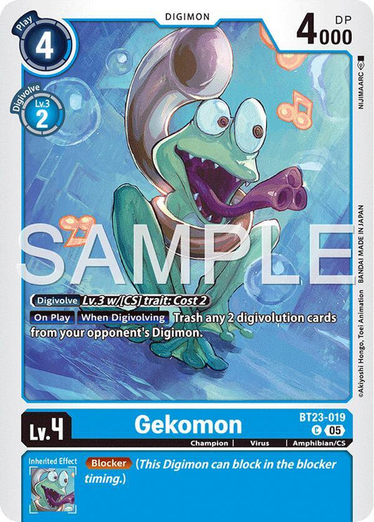 Digimon TCG Hackers' Slumber Gekomon BT23-019 C Common