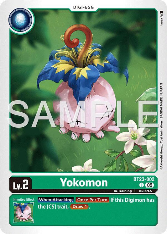 Digimon TCG Hackers' Slumber Yokomon BT23-002 C Common