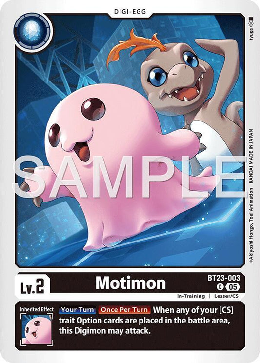 Digimon TCG Hackers' Slumber Motimon BT23-003 C Common