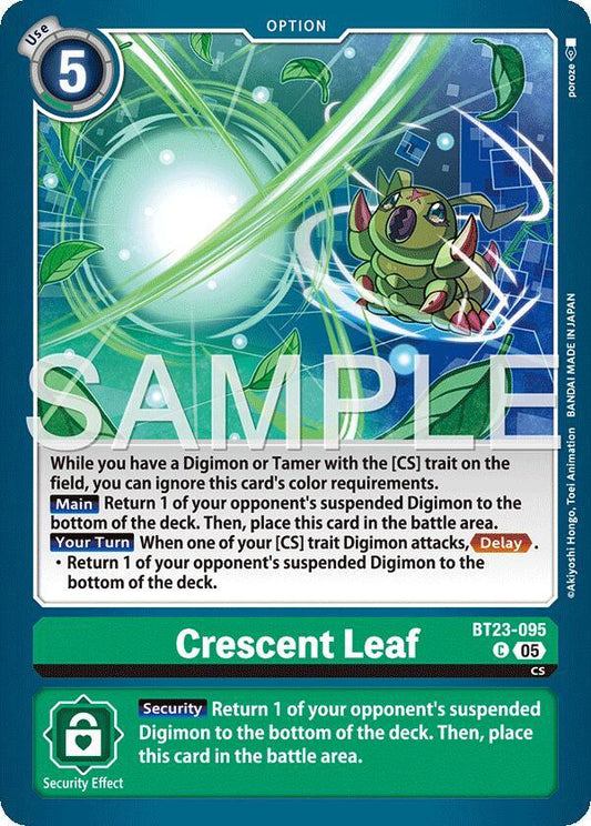 Digimon TCG Hackers' Slumber Crescent Leaf BT23-095 C Common