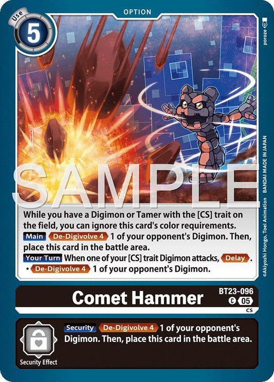 Digimon TCG Hackers' Slumber Comet Hammer BT23-096 C Common