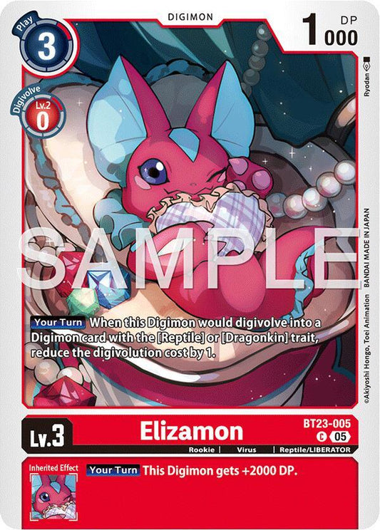 Digimon TCG Hackers' Slumber Elizamon BT23-005 C Common