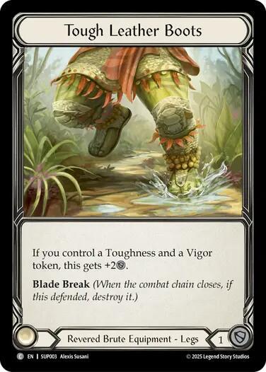 Flesh & Blood TCG Super Slam Tough Leather Boots SUP003 Common Near Mint