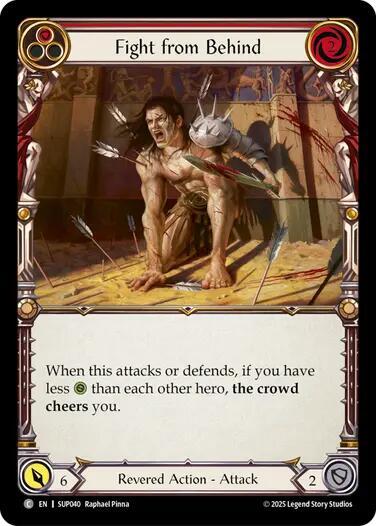 Flesh and Blood TCG Super Slam Fight from Behind (Red) SUP040 Common