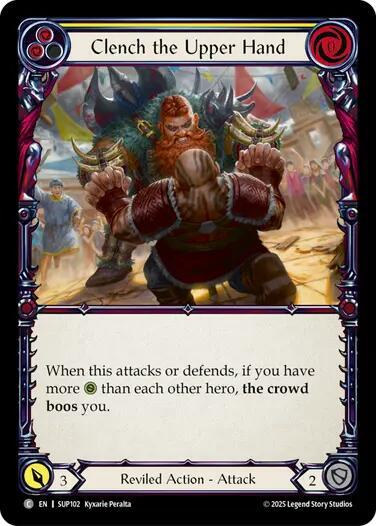 Flesh and Blood TCG Super Slam Clench the Upper Hand (Yellow) SUP102 Common