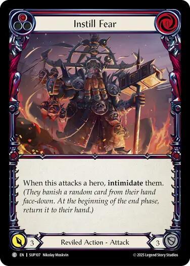 Flesh & Blood TCG Super Slam Instill Fear (Red) SUP107 Common Near Mint