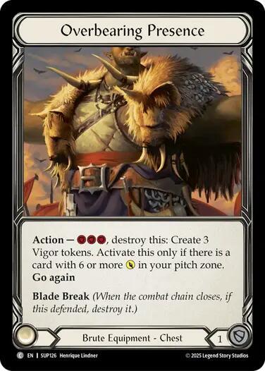 Flesh & Blood TCG Super Slam Overbearing Presence SUP126 Common Near Mint