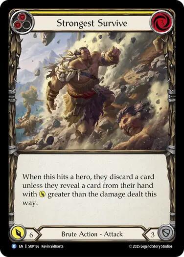 Flesh and Blood TCG Super Slam Strongest Survive (Yellow) SUP136 Rare