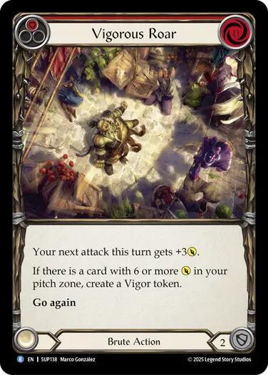 Flesh and Blood TCG Super Slam Vigorous Roar SUP138 Rare