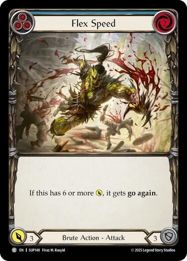 Flesh & Blood TCG Super Slam Flex Speed (Blue) SUP148 Common Near Mint