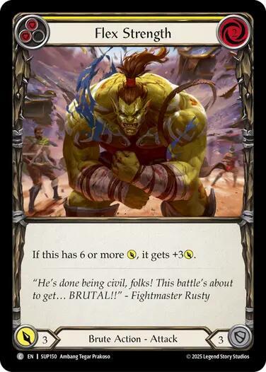 Flesh & Blood TCG Super Slam Flex Strength (Yellow) SUP150 Common Near Mint