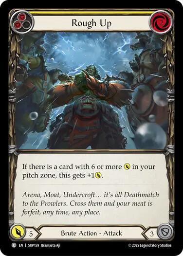Flesh & Blood TCG Super Slam Rough Up (Yellow) SUP159 Common Near Mint