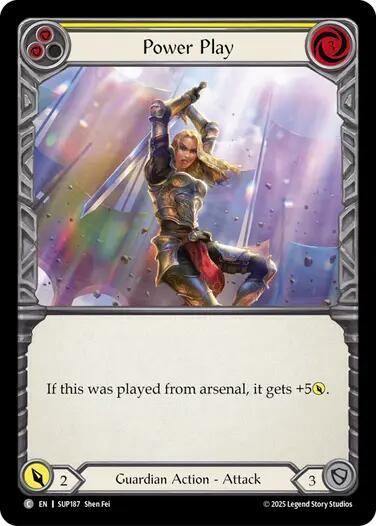 Flesh & Blood TCG Super Slam Power Play (Yellow) SUP187 Common Near Mint
