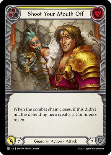 Flesh & Blood TCG Super Slam Shoot Your Mouth Off (Yellow) SUP190 Common Near Mint