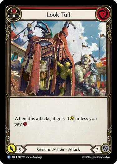 Flesh & Blood TCG Super Slam Look Tuff SUP223 Rare Near Mint Rainbow Foil