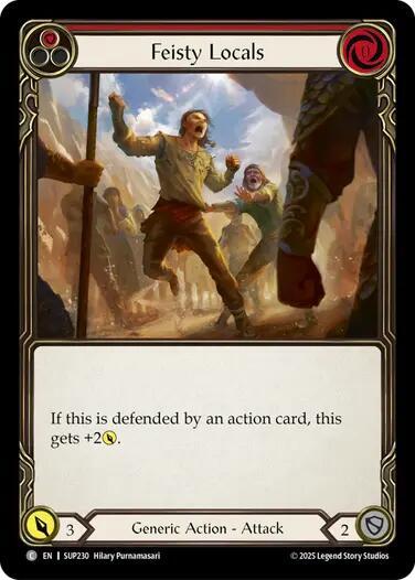 Flesh & Blood TCG Super Slam Feisty Locals (Red) SUP230 Common Near Mint