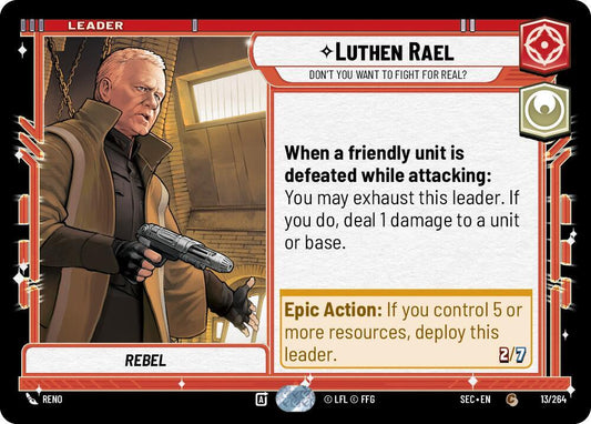 Star Wars Unlimited Secrets of Power Luthen Rael - Don't You Want To Fight For Real? 13/264 Common Near Mint