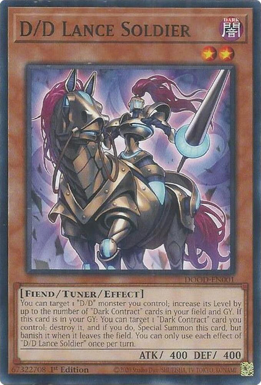 YuGiOh Cards Doom of Dimensions D/D Lance Soldier DOOD-EN001 Common