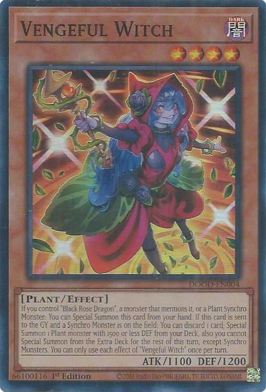 YuGiOh Cards Doom of Dimensions Vengeful Witch DOOD-EN004 Super Rare