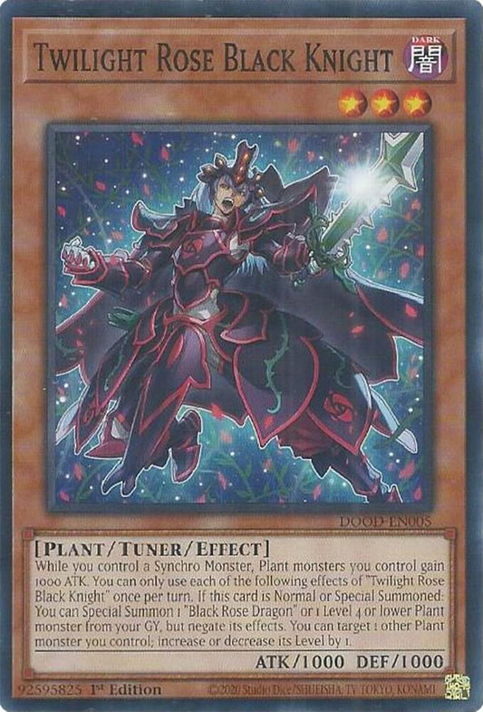 YuGiOh Cards Doom of Dimensions Twilight Rose Black Knight DOOD-EN005 Common
