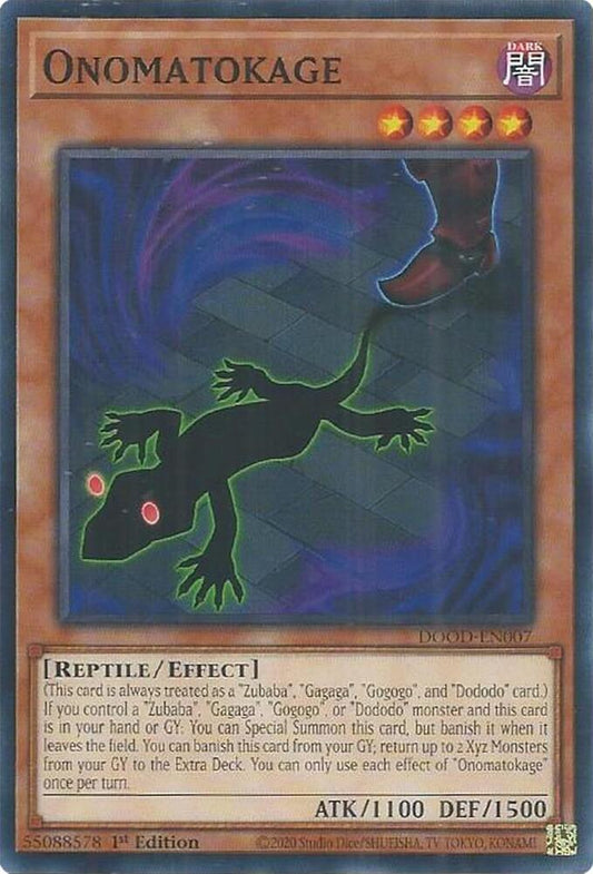 YuGiOh Cards Doom of Dimensions Onomatokage DOOD-EN007 Common