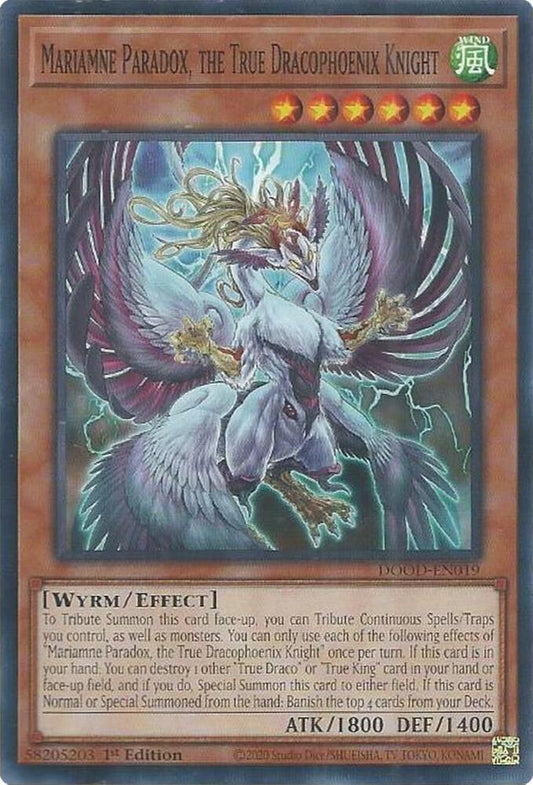 YuGiOh Cards Doom of Dimensions Mariamne Paradox, the True Dracophoenix Knight DOOD-EN019 Common