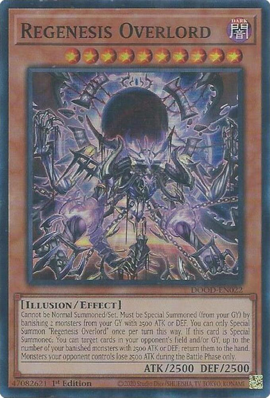 YuGiOh Cards Doom of Dimensions Regenesis Overlord DOOD-EN022 Super Rare