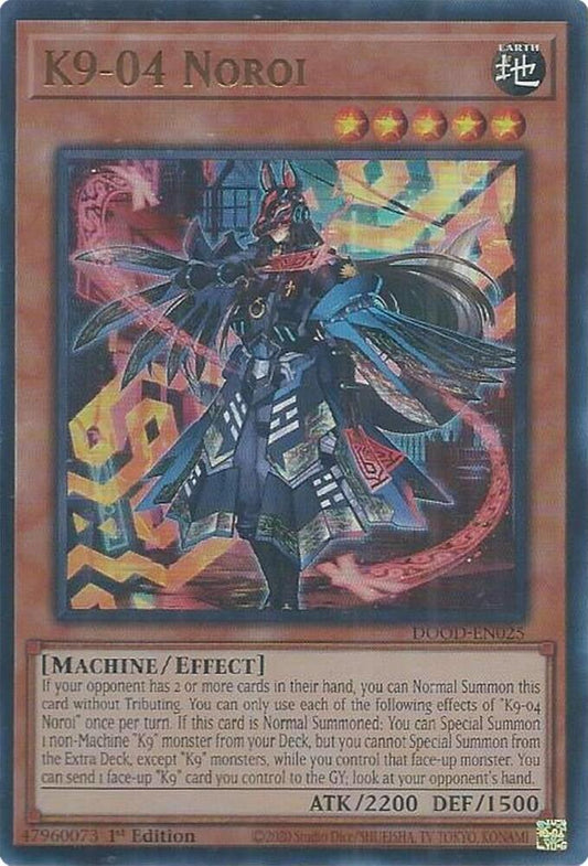 YuGiOh Cards Doom of Dimensions K9-04 Noroi DOOD-EN025 Ultra Rare