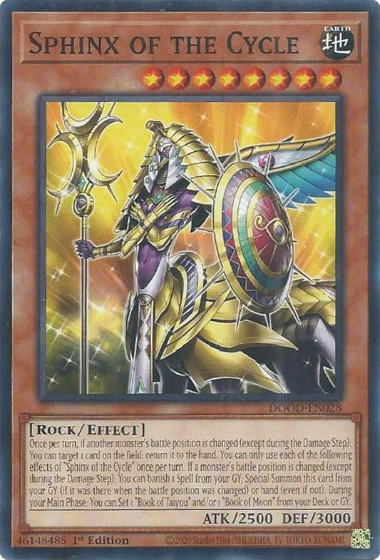 YuGiOh Doom of Dimensions Sphinx of the Cycle DOOD-EN028 Common Near Mint 1st Edition