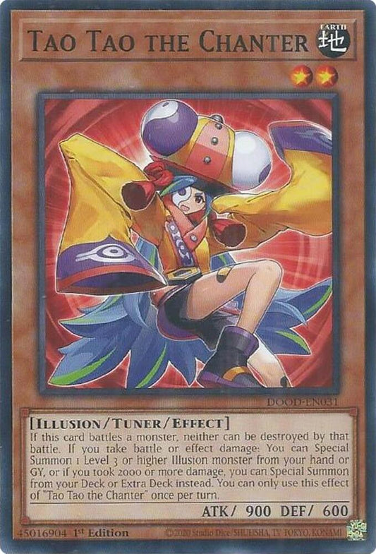 YuGiOh Cards Doom of Dimensions Tao Tao the Chanter DOOD-EN031 Common