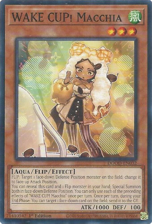 YuGiOh Doom of Dimensions WAKE CUP! Macchia DOOD-EN032 Common Near Mint 1st Edition