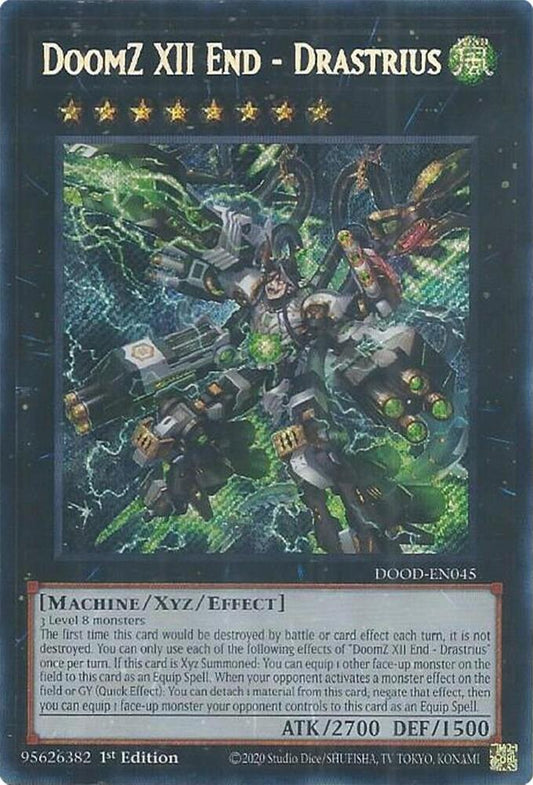 YuGiOh Cards Doom of Dimensions DoomZ XII End - Drastrius DOOD-EN045 Secret Rare