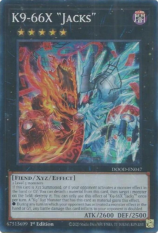 YuGiOh Cards Doom of Dimensions K9-66X "Jacks" DOOD-EN047 Super Rare