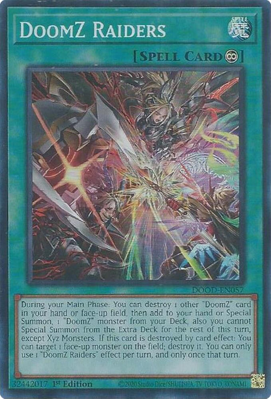 YuGiOh Cards Doom of Dimensions DoomZ Raiders DOOD-EN057 Super Rare