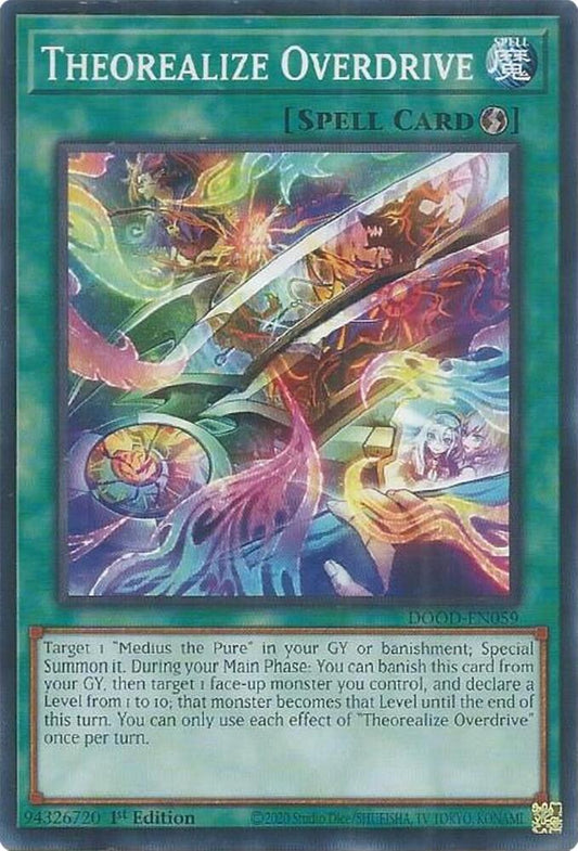 YuGiOh Cards Doom of Dimensions Theorealize Overdrive DOOD-EN059 Common